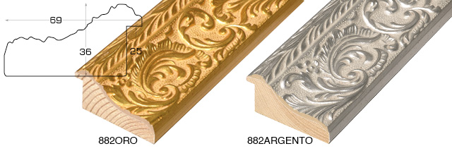 Corner sample of moulding 882ORO