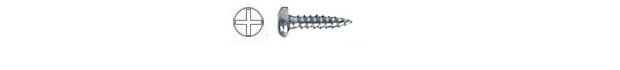 Screws, galvanized iron, cyl. head, mm 2,9x7 - Pack 1000 pcs