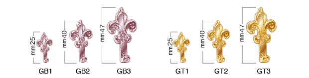 Lily-shaped hooks, bronze, small - Pack 5 pcs