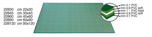 Cutting mat 22x30 cm, green