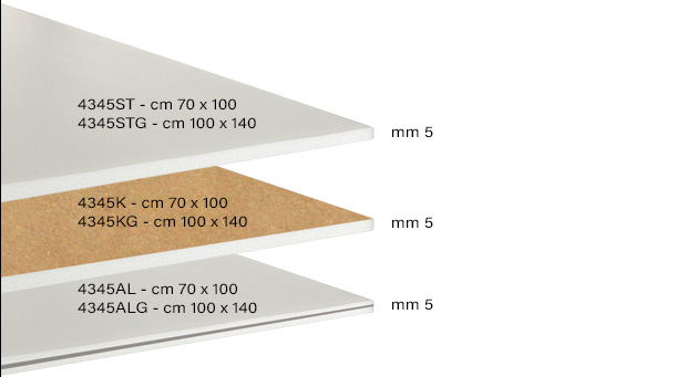Foam board panels 5mm extra-rigid - 70x100 cm