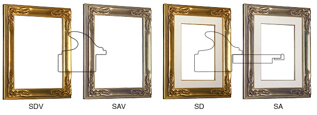Frame model Siena Gold without liner cm 50x60