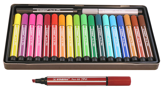Complete set of 20 Stabilo Pen 68 MAX