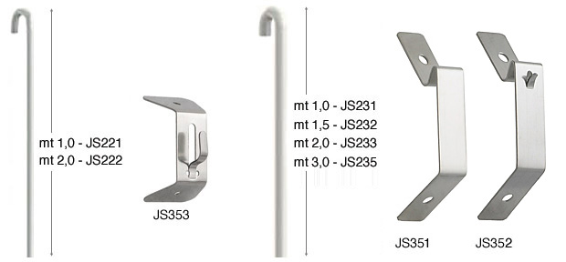 Rod 2 mm diameter, in steel, white - 1 metre