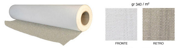 Canvas roll: linen 100%, 340gr/m2, mt 5x2,10 (€/mtr)
