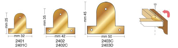 Brass bendable fixing plates no.1, 25 mm - Pack 500