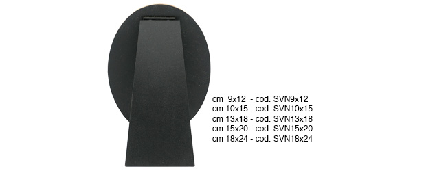 Black oval strut backs - 9x12 cm