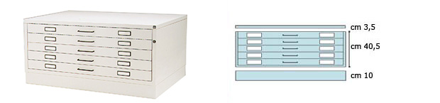 Storage cabinet top, 750x1160 mm