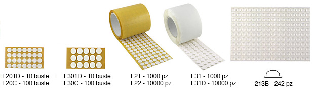 Self-adhesive felt pads, Ø 12 mm, thick 1 mm - 280 pads