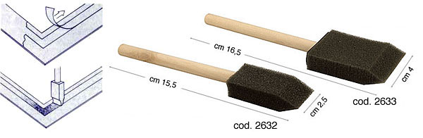 Sponge rubber spatula 2,5 cm