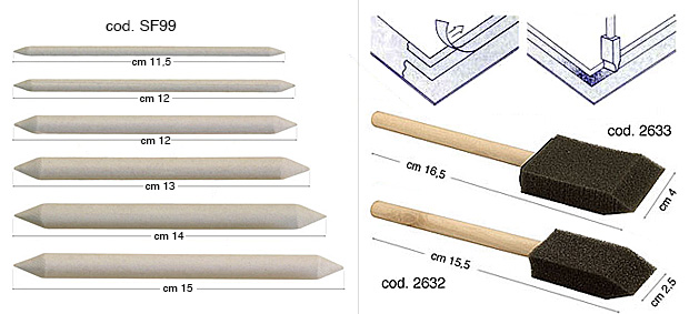 Sponge rubber spatula 2,5 cm