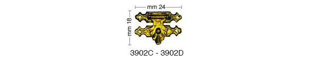 Brass plated iron clips 24 mm - Pack 50