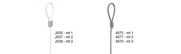 Perlon wire plus loop, Ø 2 mm - 1 metre