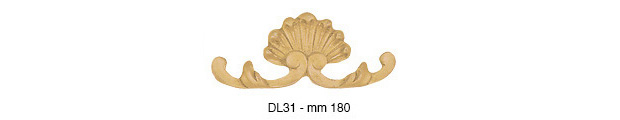 Wooden ornament, plain, 180 mm