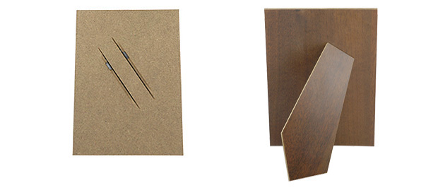 Brown MDF backs, adjustable strut - 10x15 cm