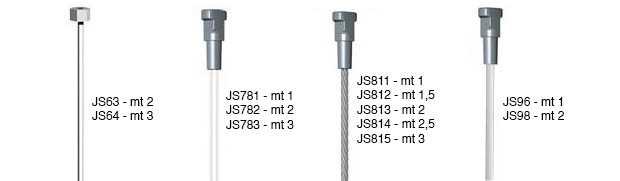 Perlon wire plus hexagonal slider, Ø 2 mm - 2 metres