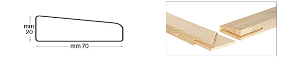 Stretcher bars, wood, 70x20 mm, length 30 cm