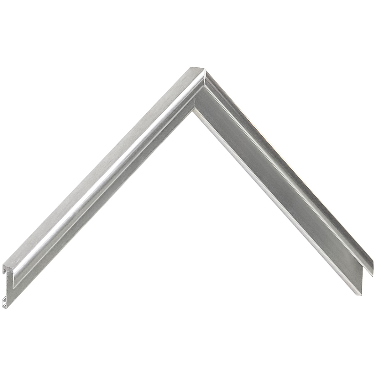 Aluminum moulding, satin silver - Sample