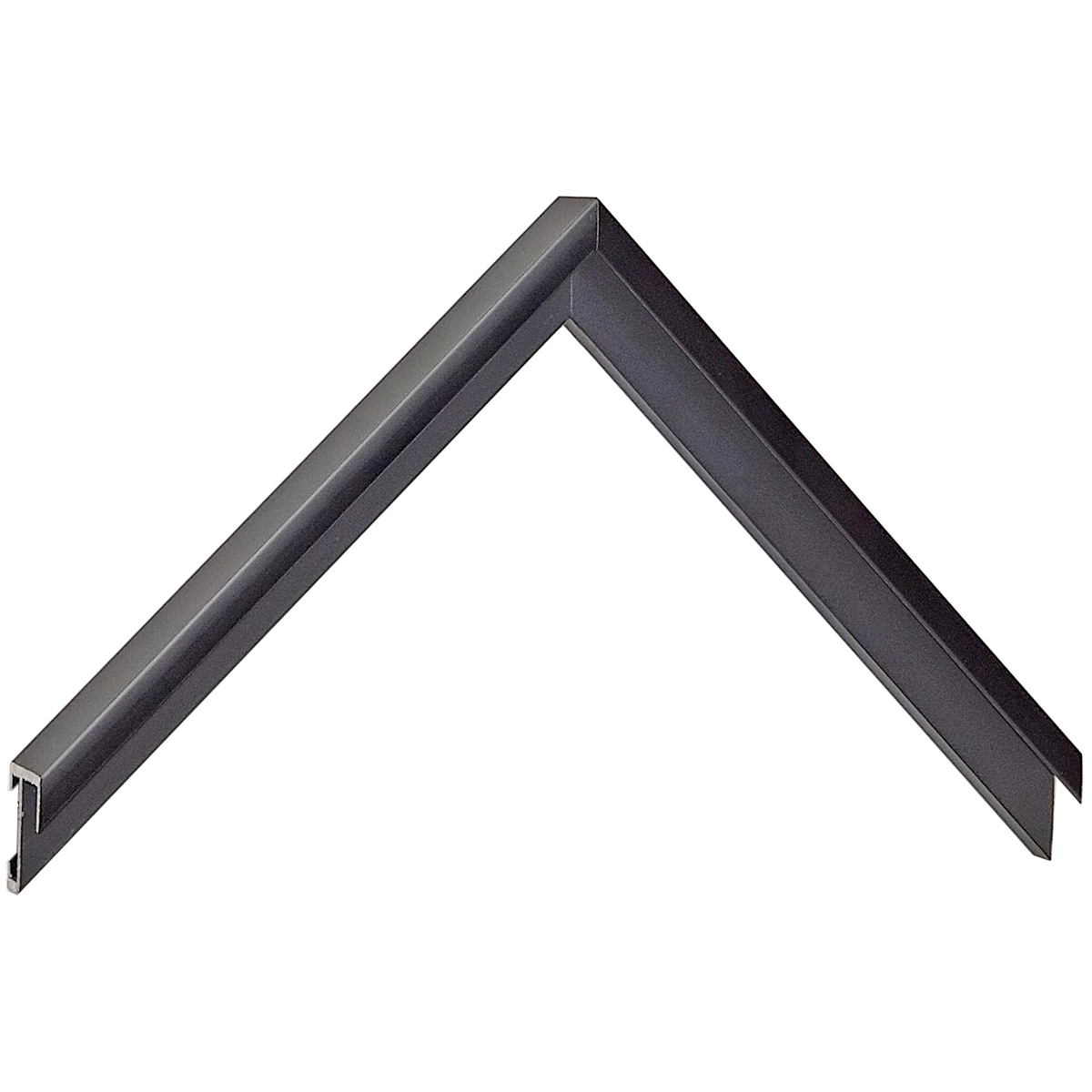 Aluminum moulding, glossy black - Sample