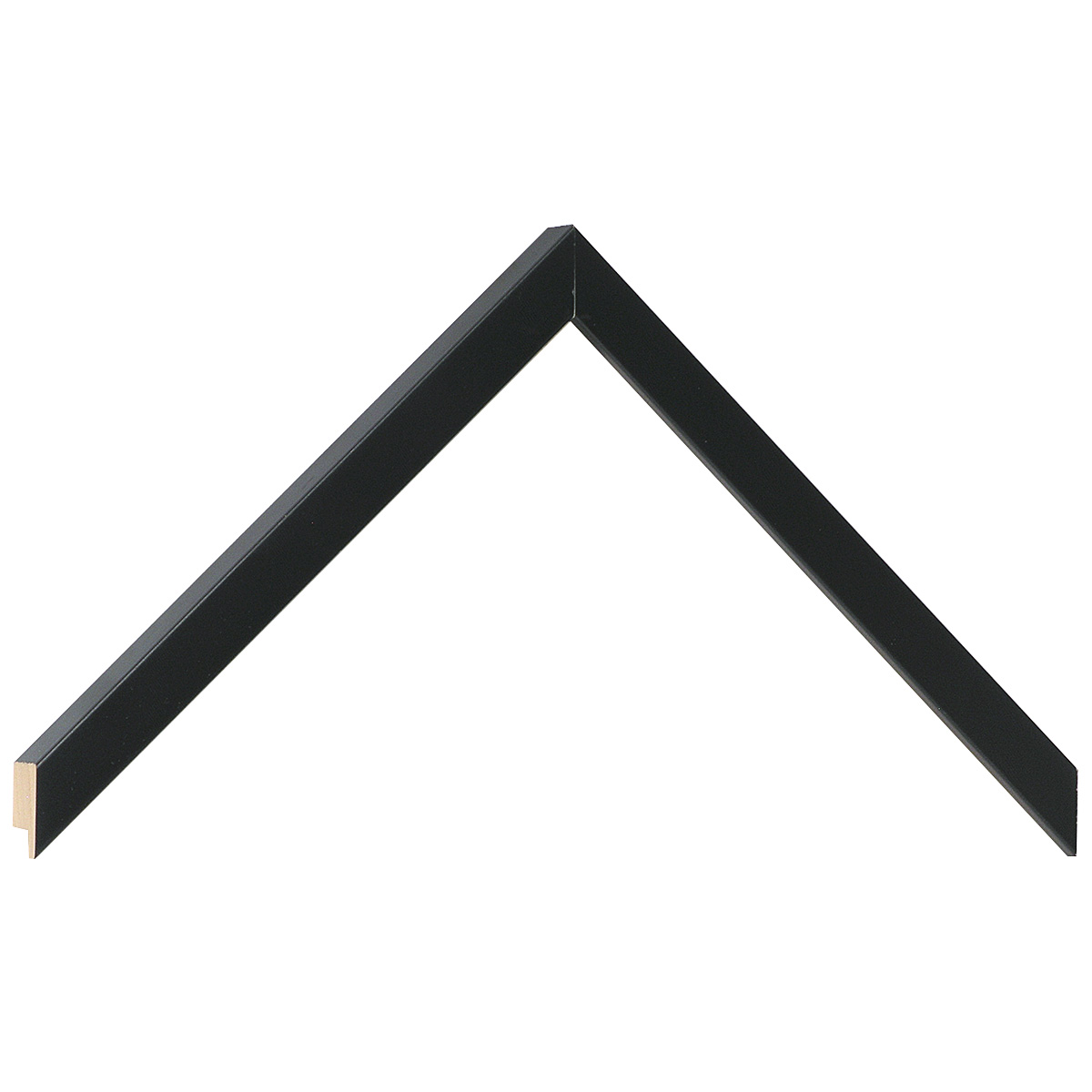 Moulding ayous, width 12mm, height 20 - Black - Sample