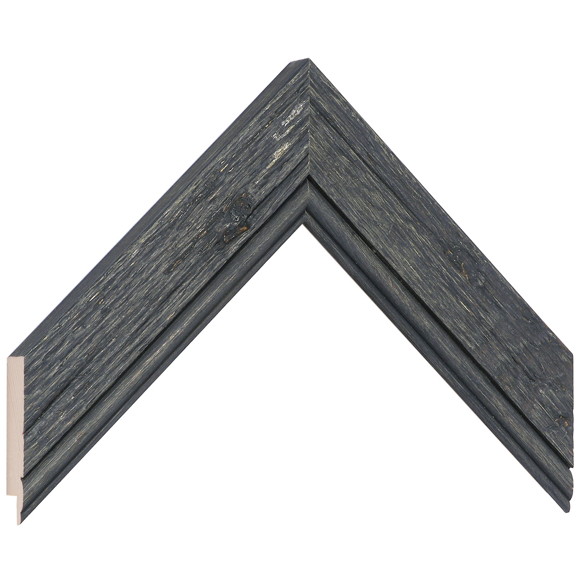 Moulding fir, 41mm, 20height, rustic finish - black  - Sample