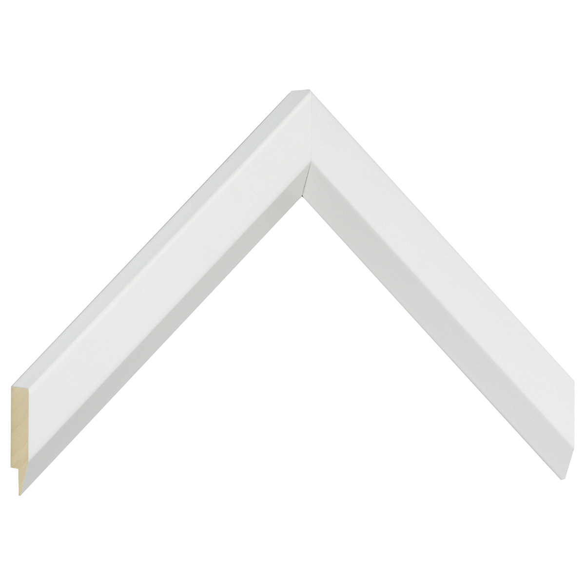 Moulding ayous, width 28mm height 20 - White, mat - Sample