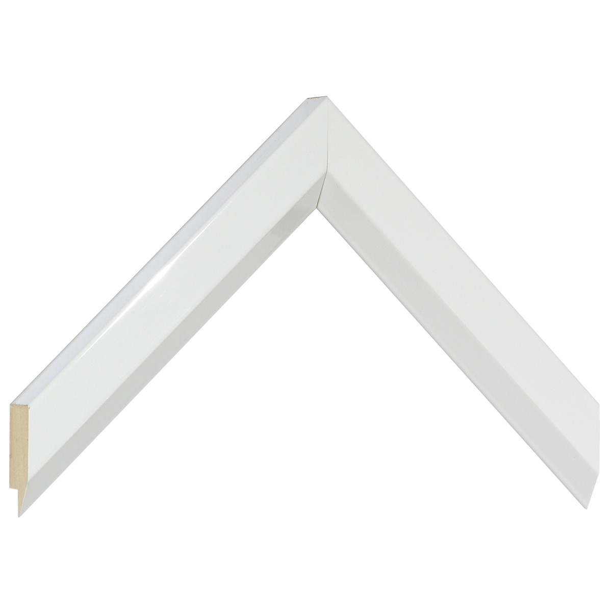 Moulding ayous, width 28mm height 20 - White, glossy - Sample