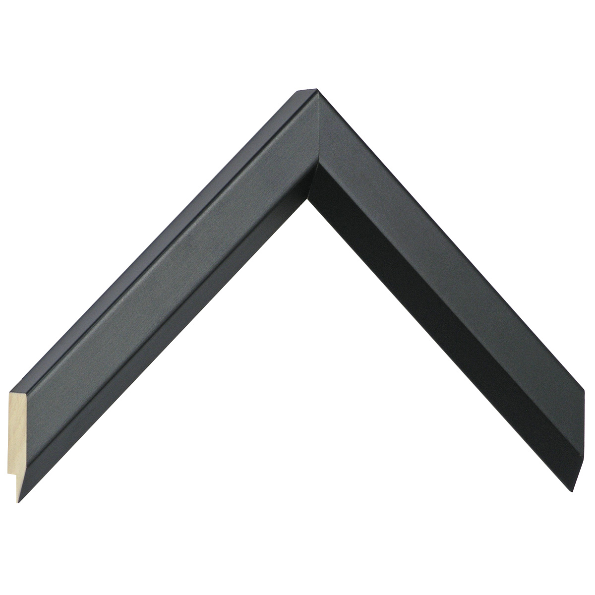 Moulding ayous, width 28mm height 20 - Matt Black - Sample