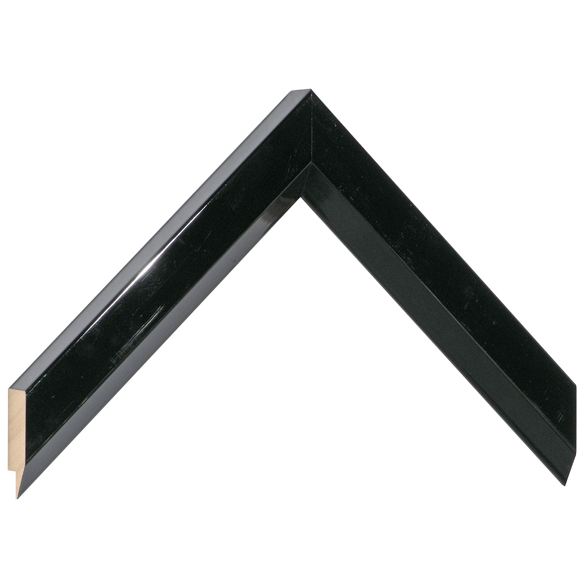 Moulding ayous, width 28mm height 20 - Glossy Black - Sample