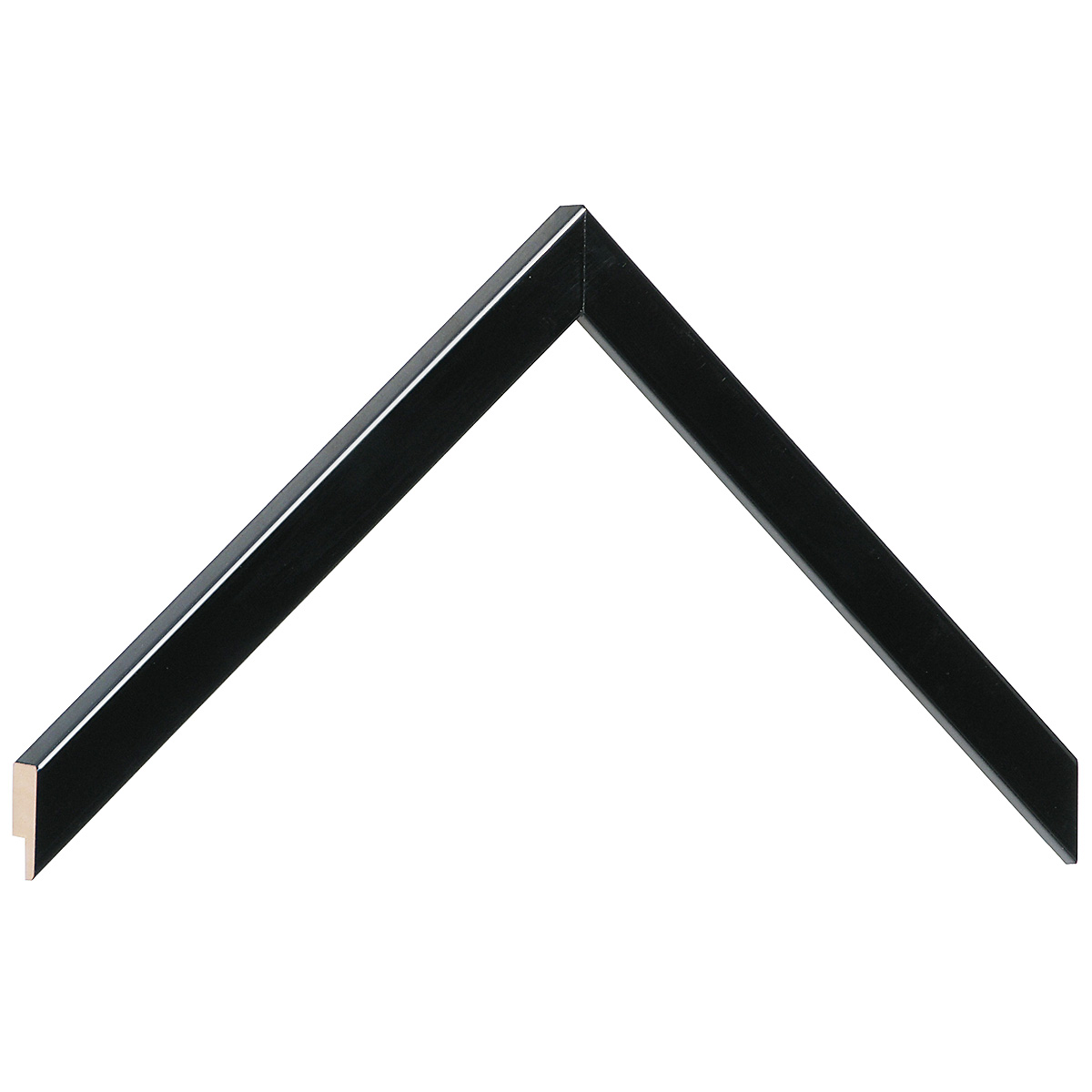 Moulding ayous - width 15mm height 14 - Glossy black - Sample