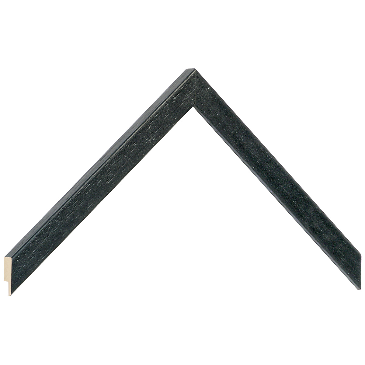Moulding ayous width 15mm height 14 - black, open grain - Sample