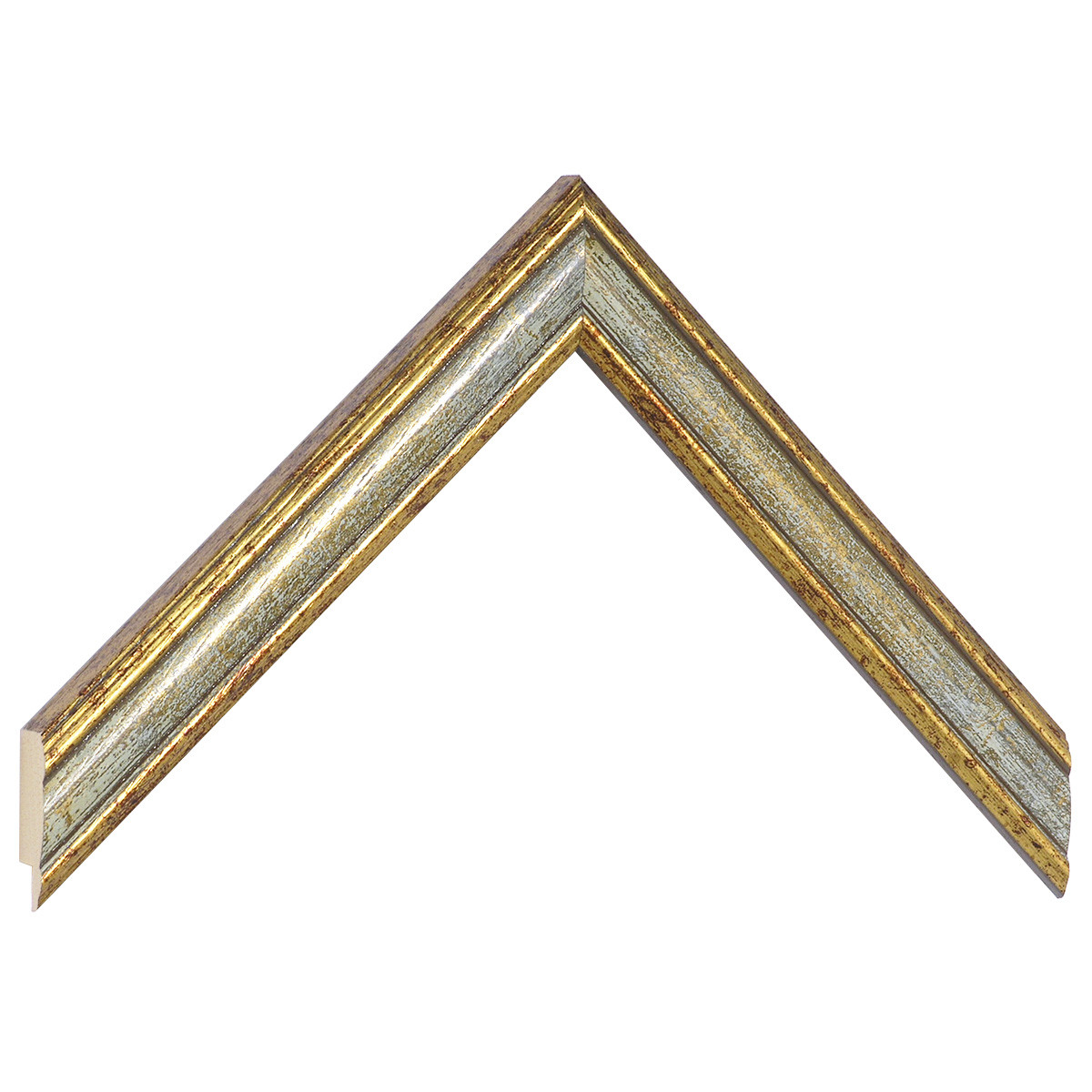 Moulding ayous width 24mm - antique gold with white band - Sample