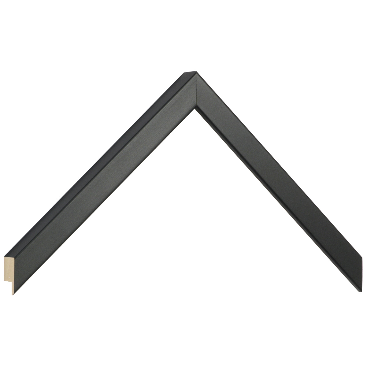 Moulding ayous, width 15mm height 20 - Mat Black - Sample