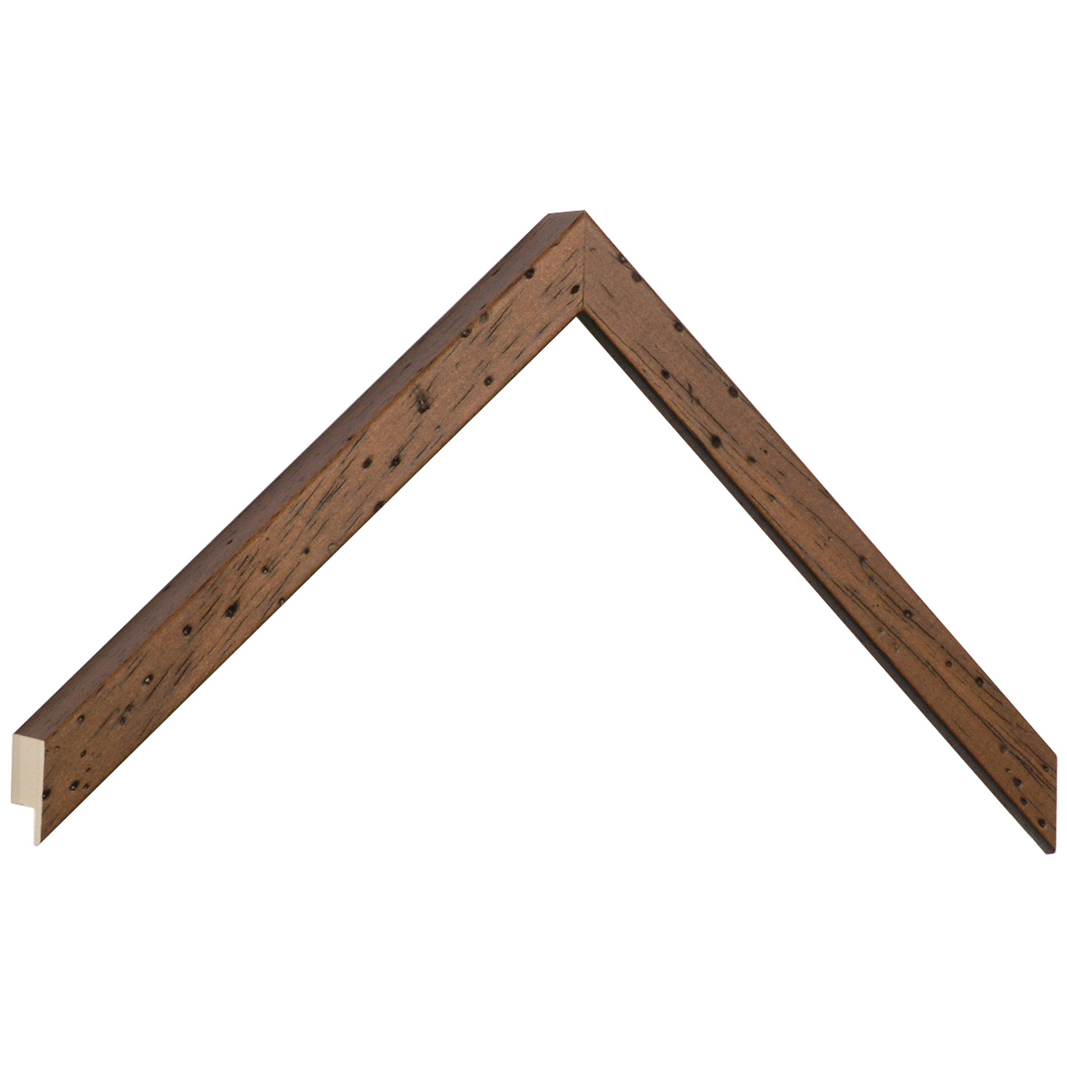Moulding ayous, width 15mm, height 20 - Wormhole effect walnut - Sample