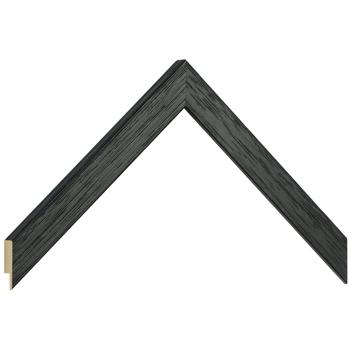 Moulding ayous, width 20mm height 14 - black, open grain - Sample