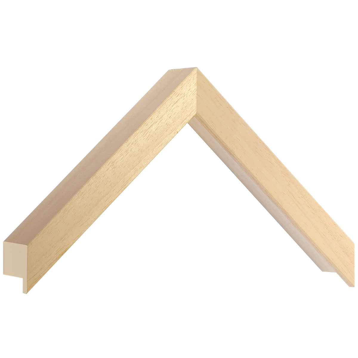 Moulding ayous, width 20mm height 45mm - bare timber - Sample