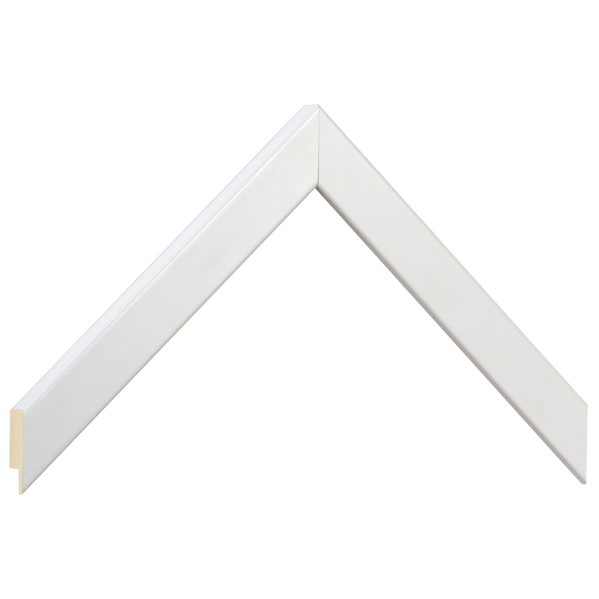 Moulding ayous, width 20mm height 14 - matt white - Sample