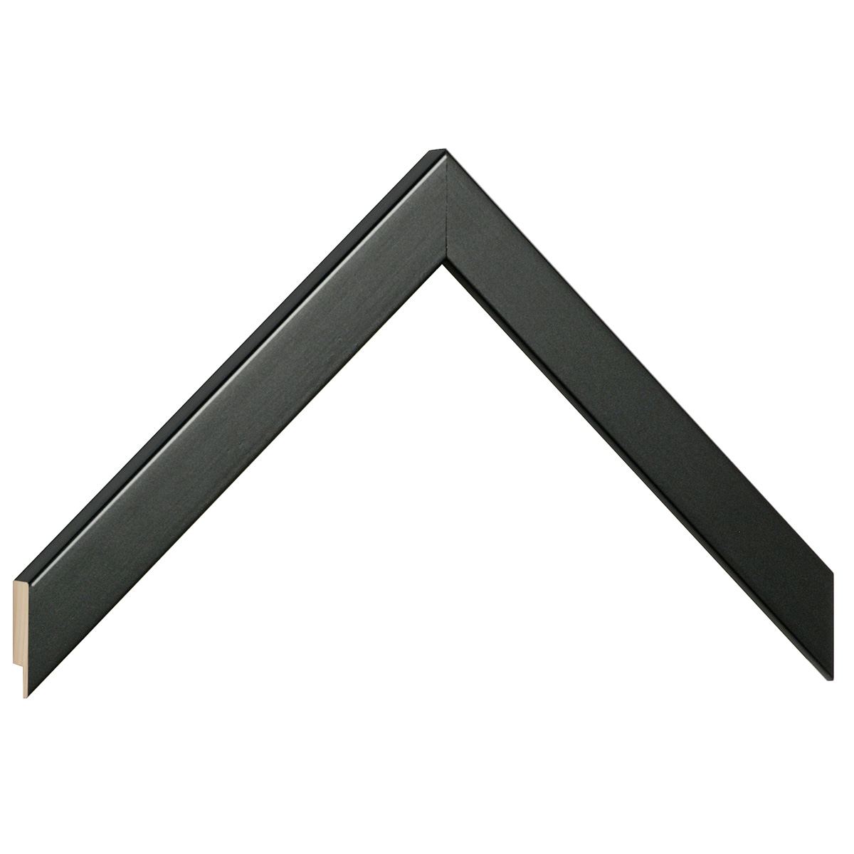 Moulding ayous jointed, width 20mm height 14 - matt black - Sample