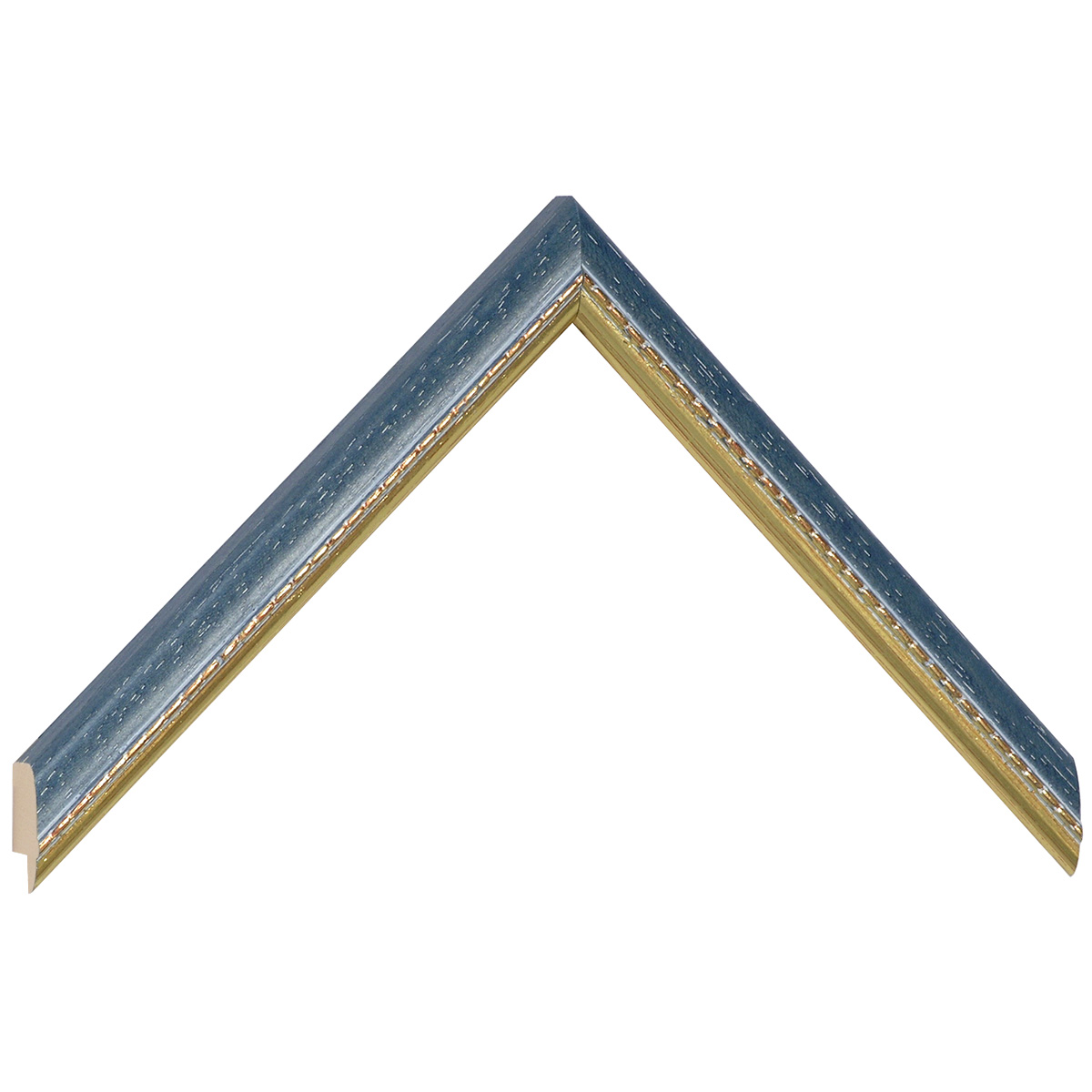 Moulding ayous 17mm - blue, gold decorative relief - Sample