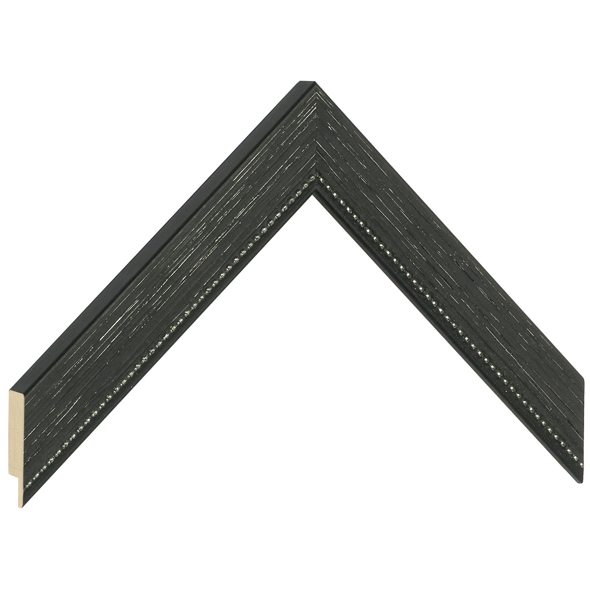 Moulding ayous 28mm - matt finish, black - Sample