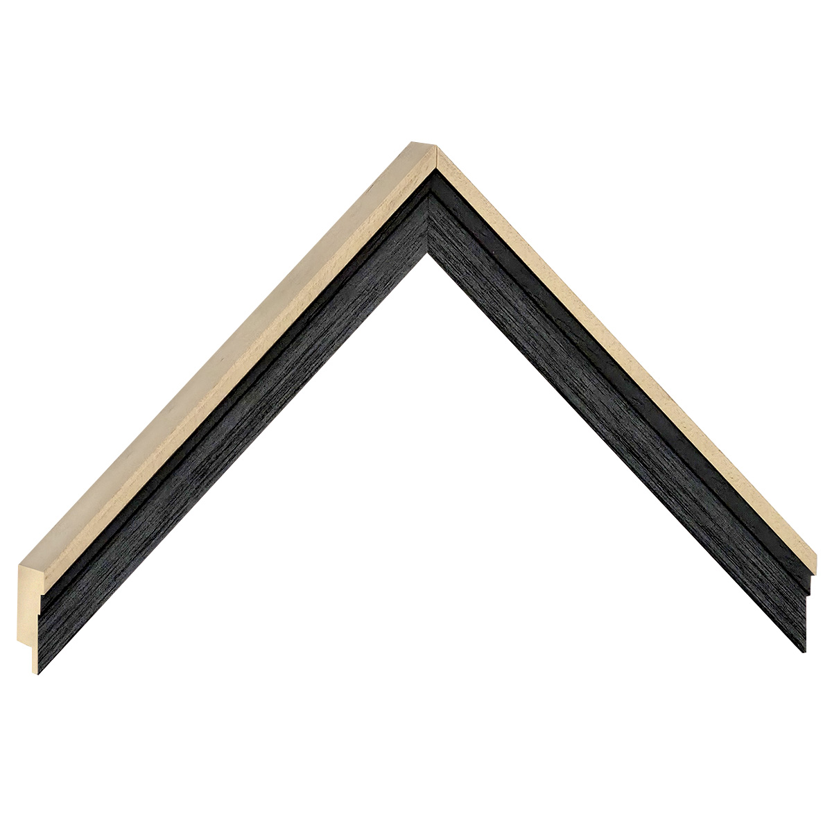 Moulding ayous, width 19mm, height 22 - Black - Sample