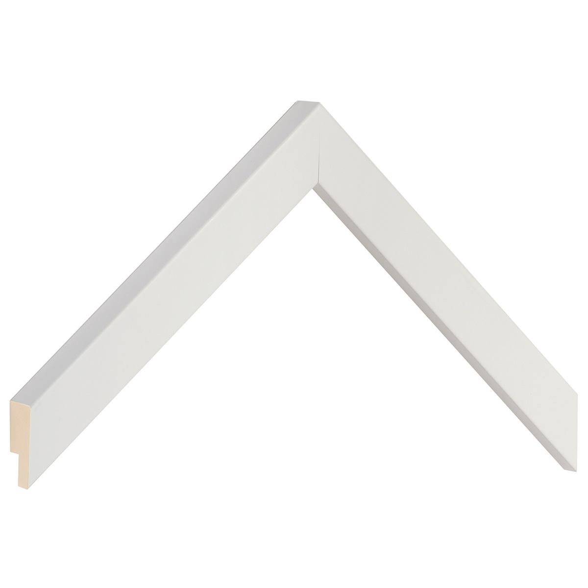 Moulding ayous, width 20mm height 20 - Mat White - Sample