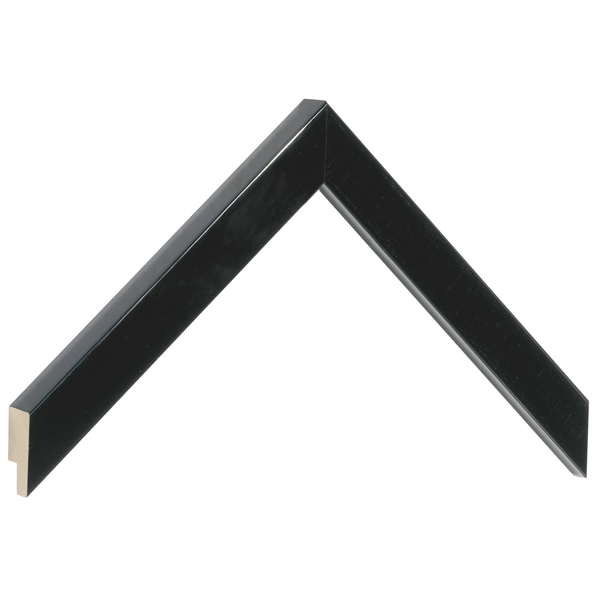 Moulding ayous, width 20mm height 20 - Glossy Black - Sample