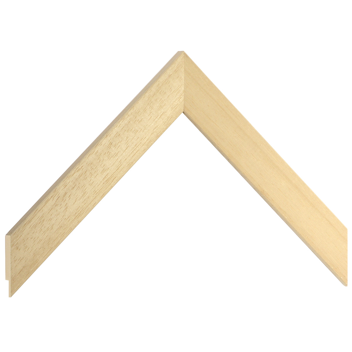 Moulding ayous, width 25mm, height 10mm, bare timber - Sample