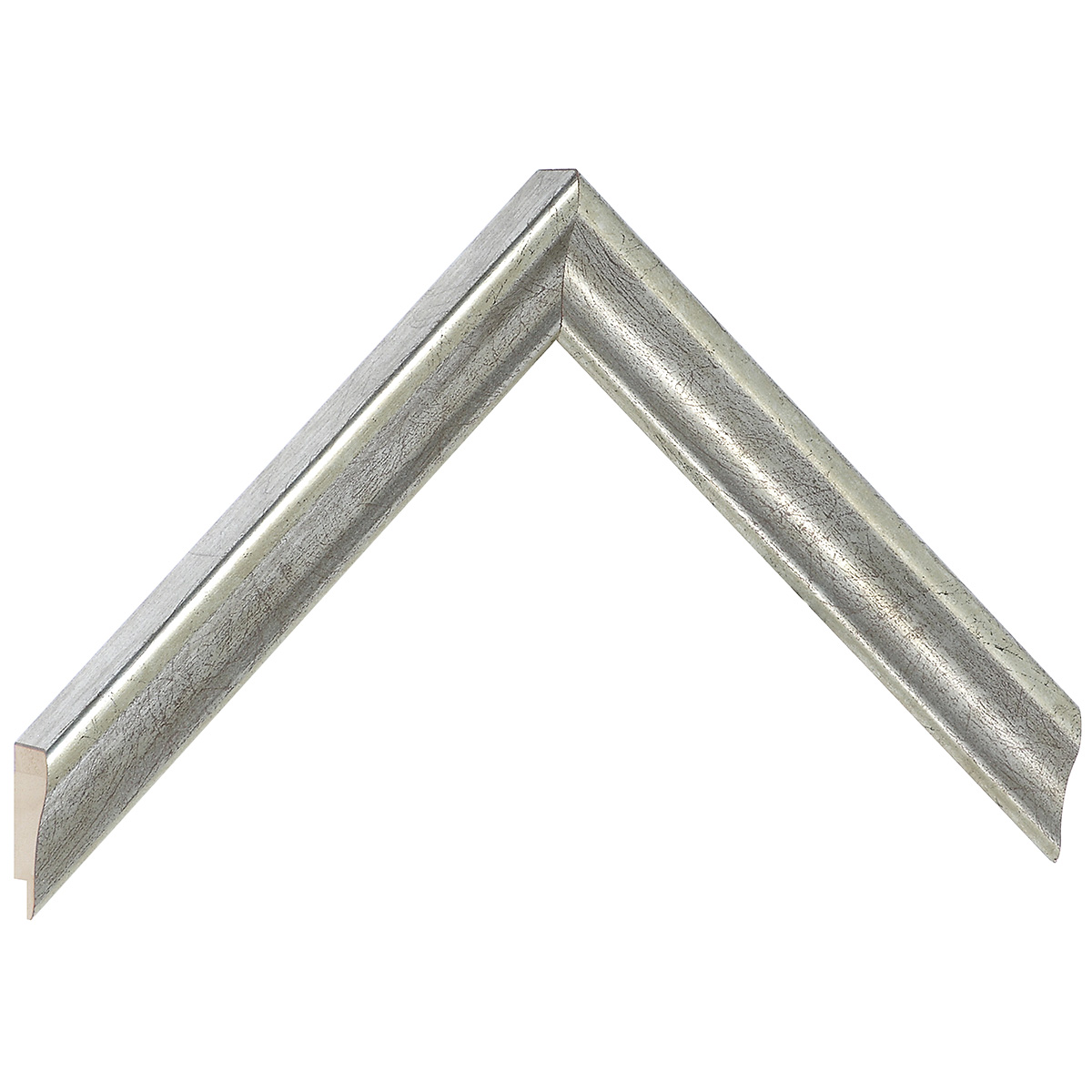 Moulding ayous jointed, width 23mm height 22 - silver finish - Sample