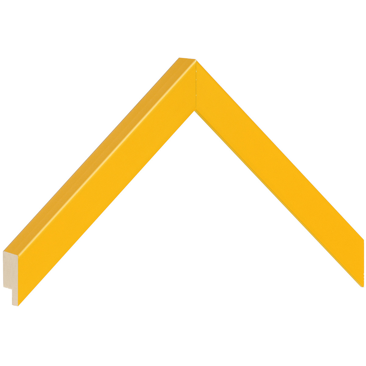 Moulding finger-jointed pine, width 20mm, height 20 - Yellow - Sample