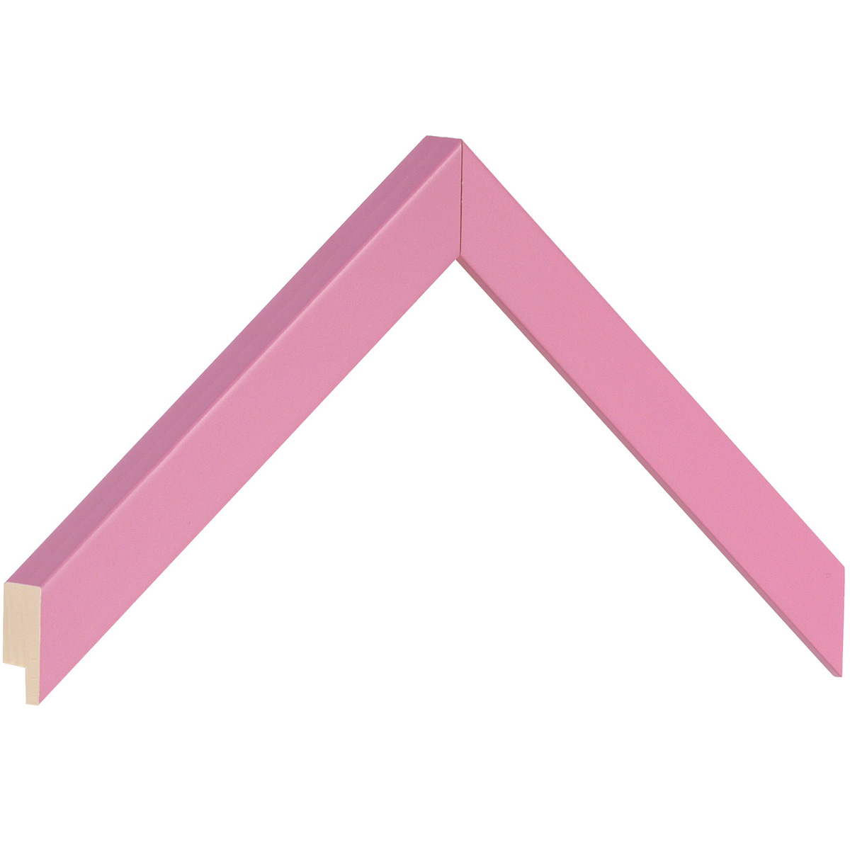 Moulding finger-jointed pine, width 20mm, height 20 - Pink - Sample