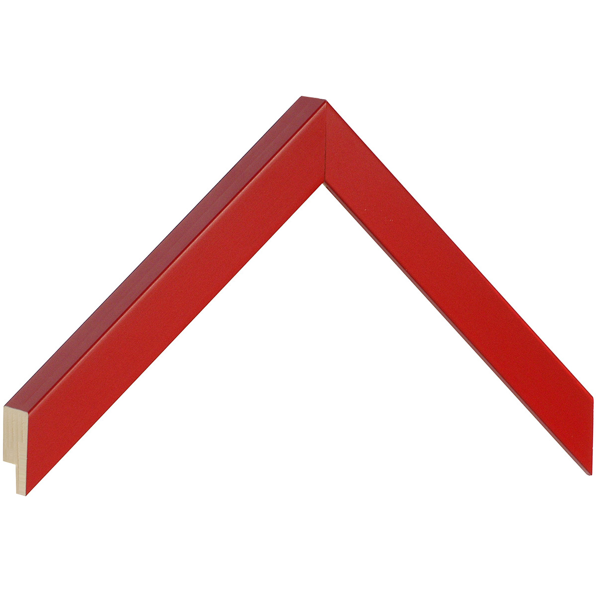 Moulding finger-jointed pine, width 20mm, height 20 - Red - Sample