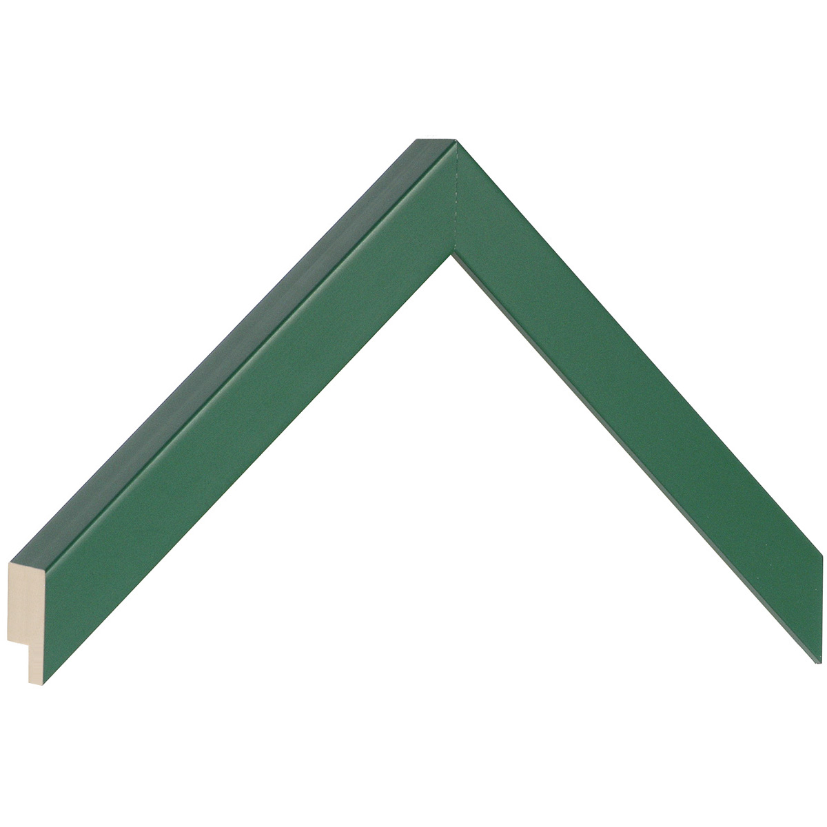 Moulding finger-jointed pine, width 20mm, height 20 - Green - Sample