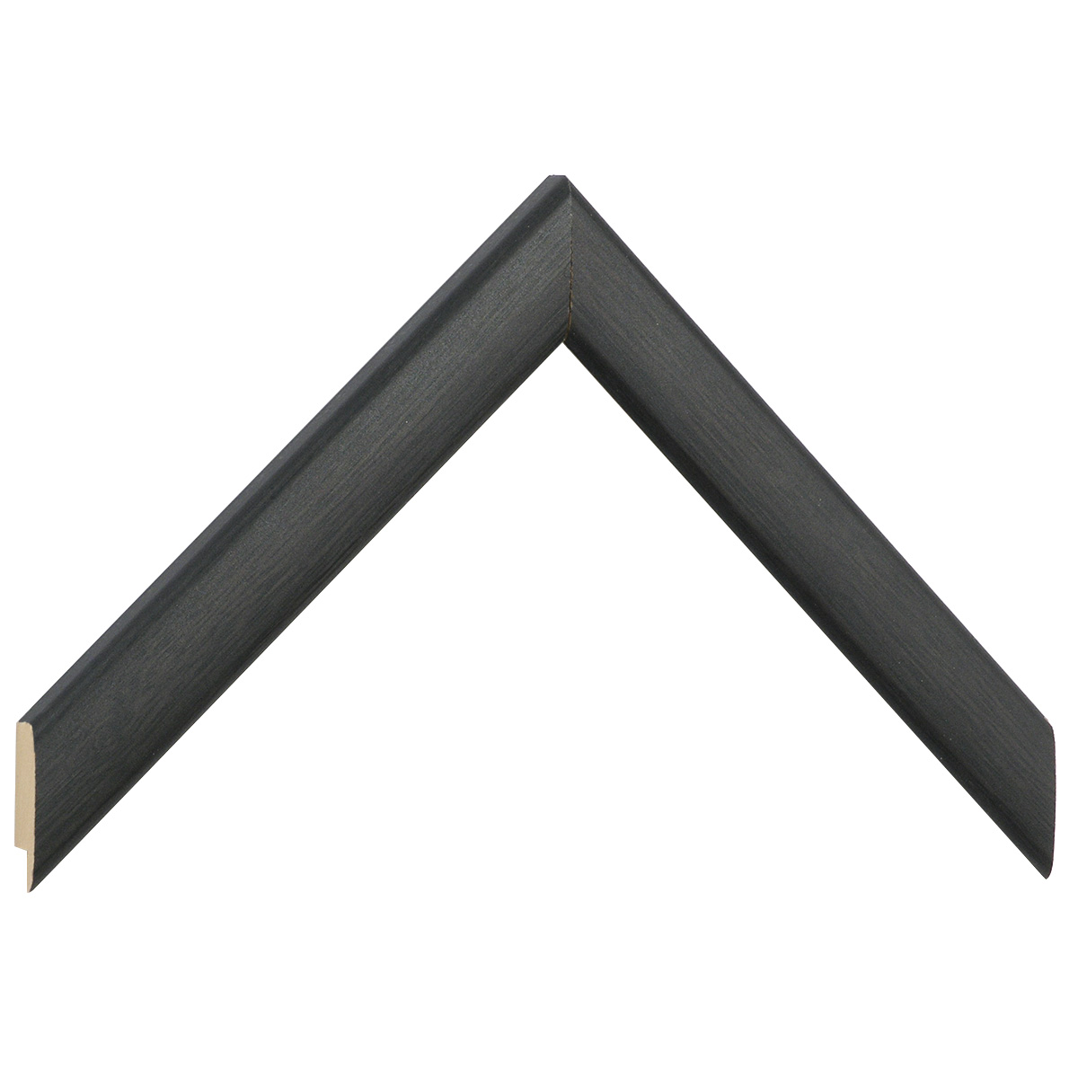 Moulding ayous, width 23mm height 13 - matt black - Sample